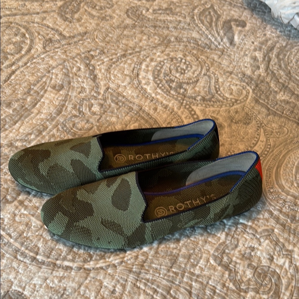Rothy’s Green Camo Print Flats
